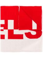 Belstaff Logo Knit Scarf - Red