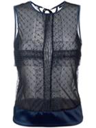 Chanel Pre-owned Netted Sheer Top - Blue