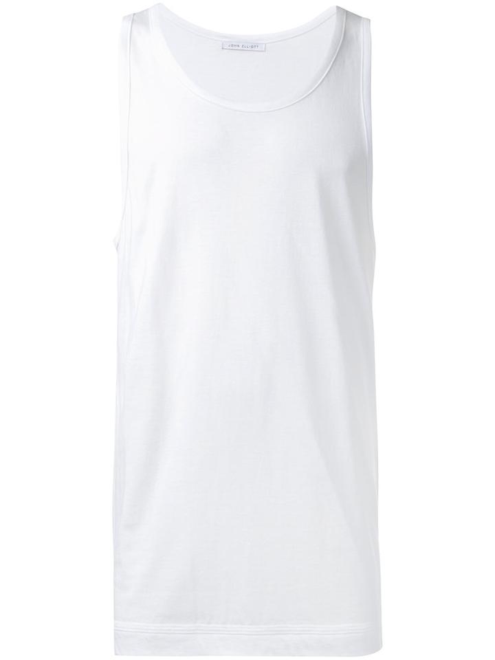 John Elliott Vest Top, Men's, Size: Medium, White, Cotton/modal