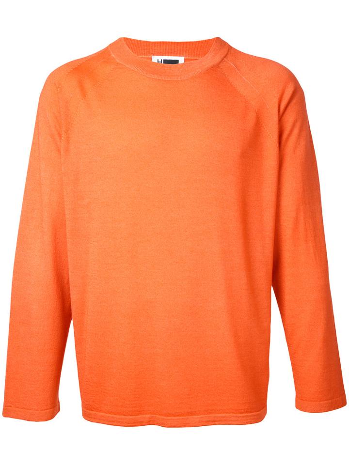 H Beauty & Youth - Crewneck Cashmere Sweater - Men - Cashmere - L, Yellow/orange, Cashmere