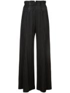 Pleats Please By Issey Miyake High-waisted Pleated Trousers - Black