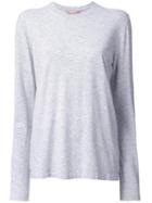 Michael Kors Longsleeved T-shirt, Women's, Size: Medium, Grey, Polyester/viscose