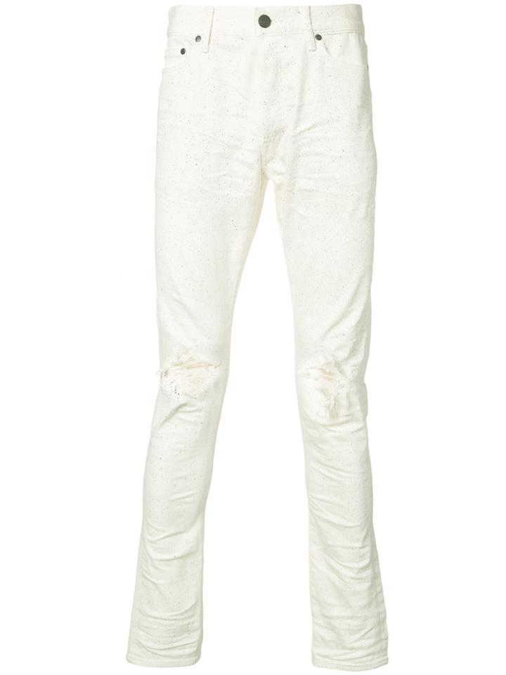 John Elliott 'the Cast 2 Paint Splatter' Jeans - White