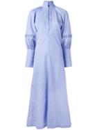 Ellery - Puffed Sleeve Maxi Shirt Dress - Women - Cotton - 10, Women's, Blue, Cotton