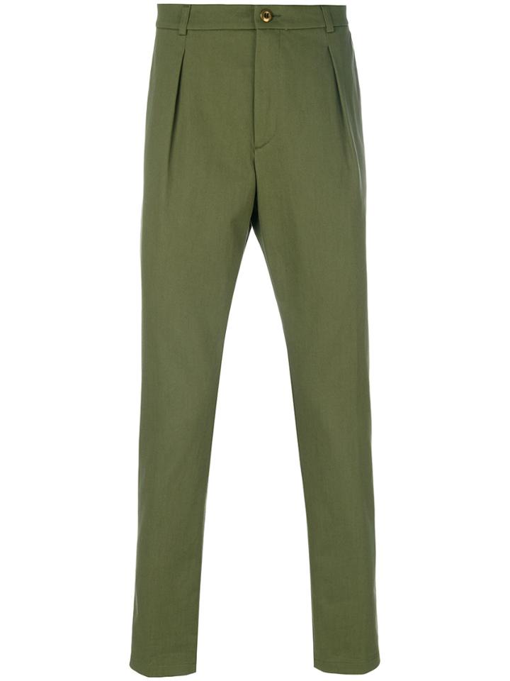 Department 5 Front Pleat Trousers - Green