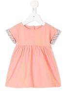 Burberry Kids - Check Sleeve Dress - Kids - Cotton - 12 Mth, Pink/purple
