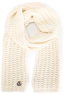 Moncler Chunky Knit Scarf, Women's, White, Polyamide/viscose/cashmere/wool