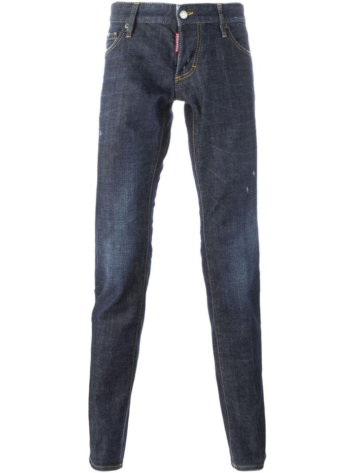 Dsquared2 Slim Jeans, Men's, Size: 54, Blue, Cotton/spandex/elastane/polyester