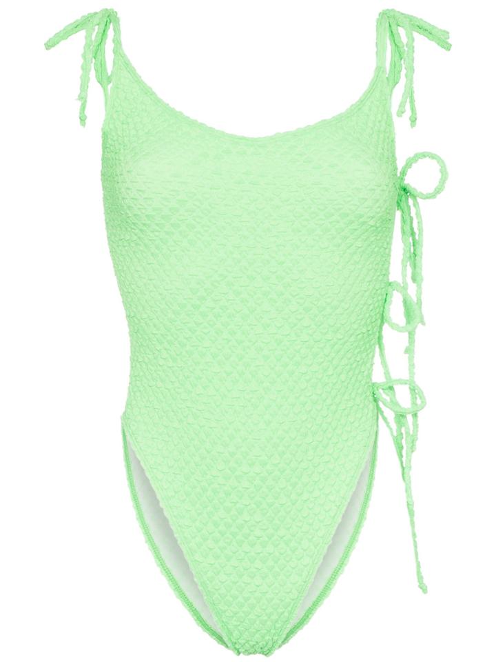 Ack Tintarella Side Tie Swimsuit - Green
