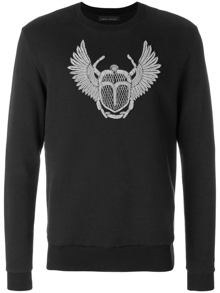 Frankie Morello Embroidered Patch Jumper - Black
