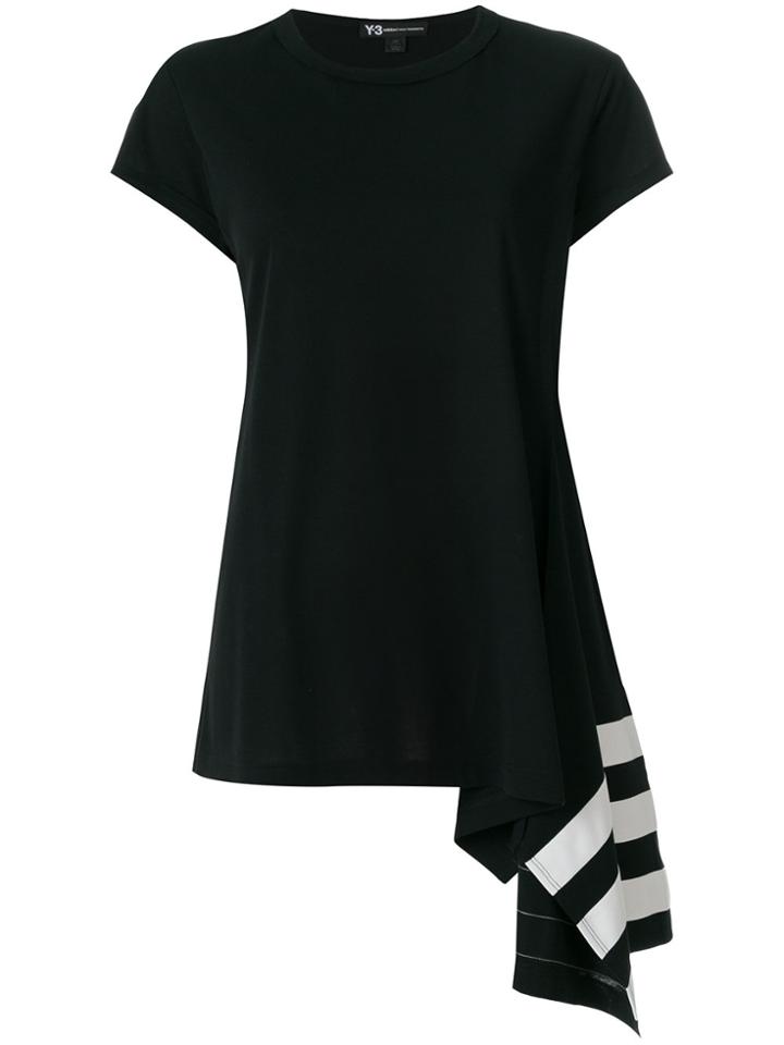 Y-3 Asymmetric Hem T-shirt - Black