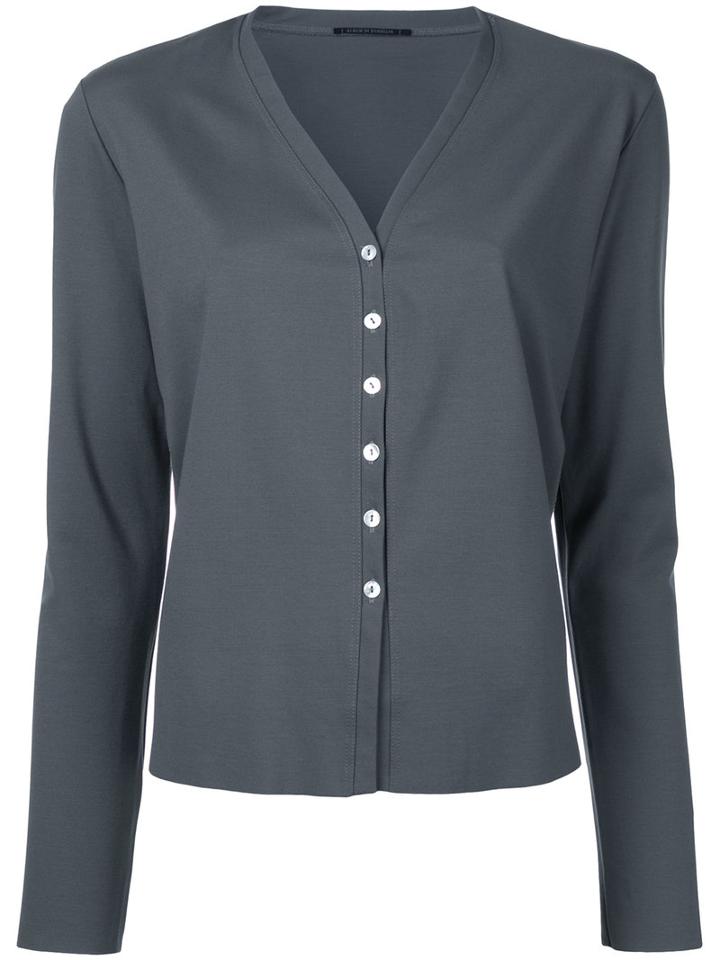 Album Di Famiglia - Button Up Cardigan - Women - Spandex/elastane/viscose/polyimide - S, Grey, Spandex/elastane/viscose/polyimide