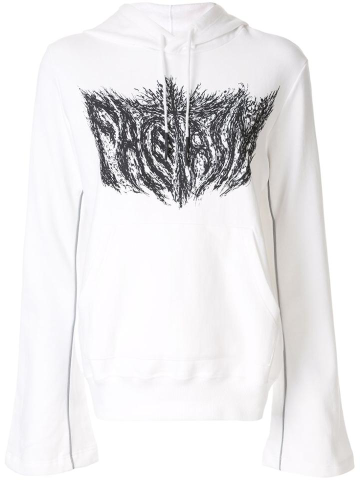 Facetasm Graphic Print Hoodie - White