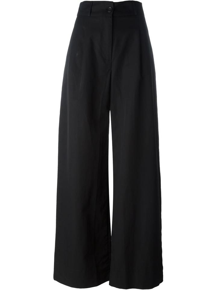 Société Anonyme Wide Leg Trousers, Women's, Size: 40, Black, Cotton/viscose