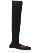Love Moschino Knee-length Sneaker Boots - Black