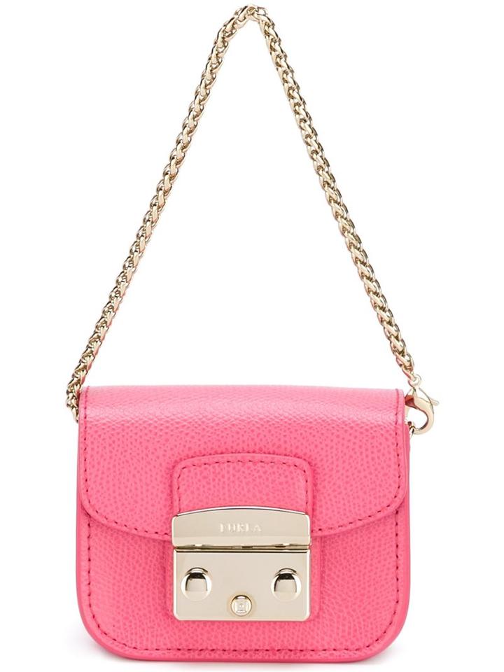 Furla Flap Opening Shoulder Bag, Women's, Pink/purple, Leather