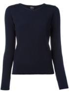 A.p.c. Ribbed Detail Sweatshirt, Women's, Size: Xl, Blue, Polyamide/viscose