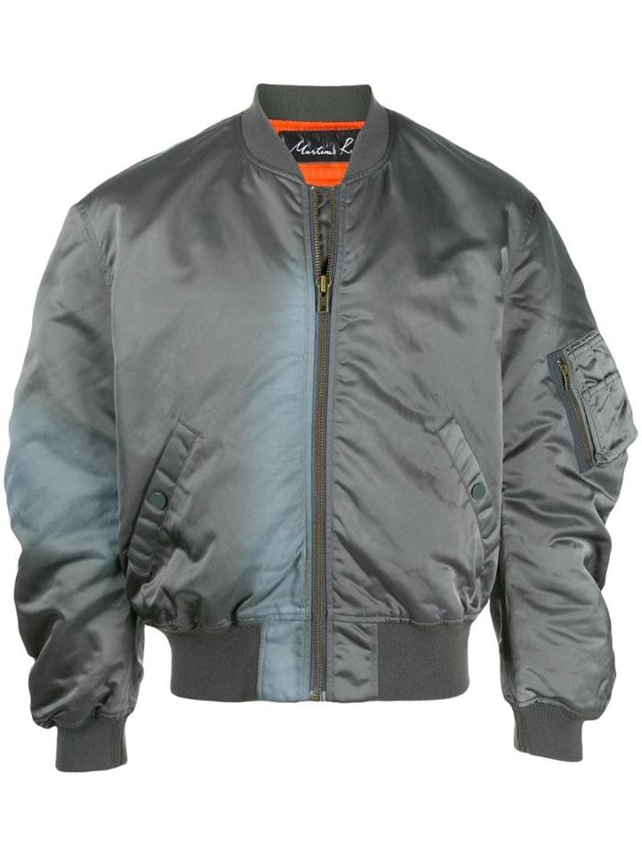 Martine Rose Gathered Sleeves Bomber Jacket - Grey