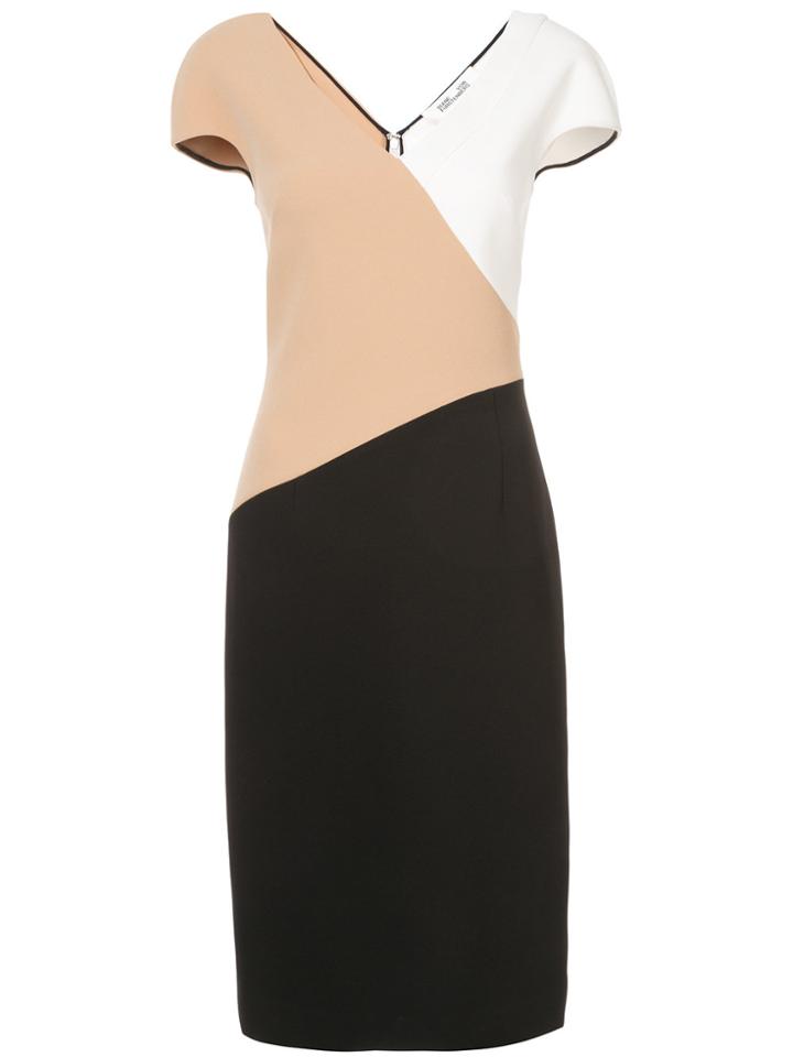 Dvf Diane Von Furstenberg Banded V-neck Dress - Nude & Neutrals