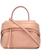Tod's Mini Bauletto Waves Tote, Women's, Pink/purple, Calf Leather