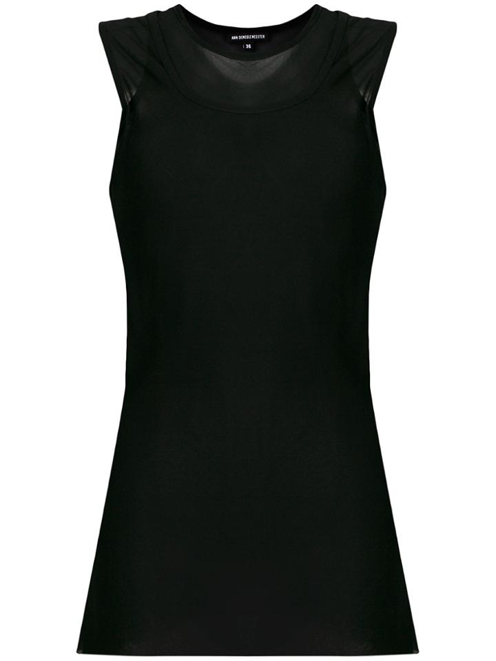 Ann Demeulemeester Double-layer Vest Top - Black