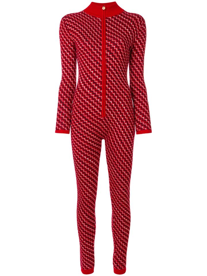 Perfect Moment Frequency Jumpsuit - Red