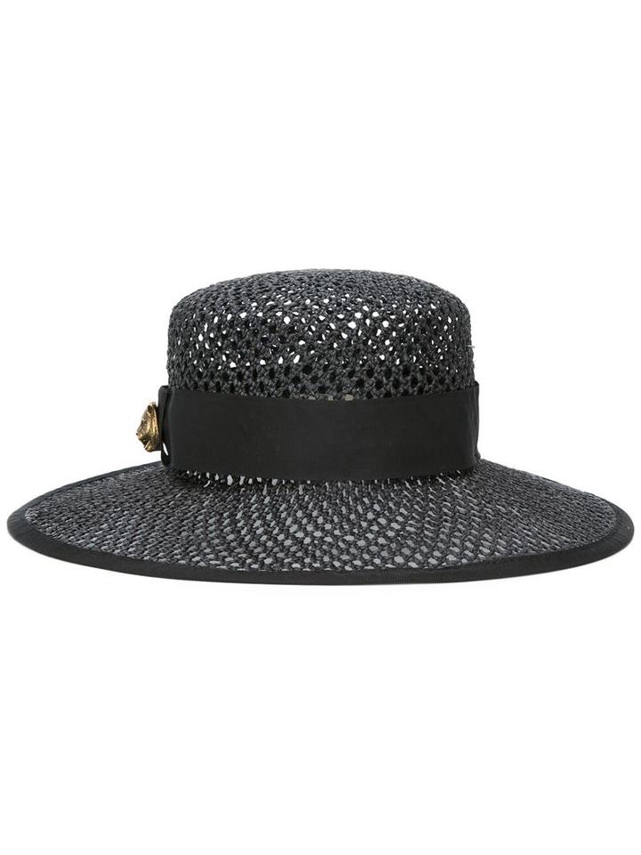 Gucci Aida Hat, Men's, Size: Small, Black, Cotton/straw/viscose