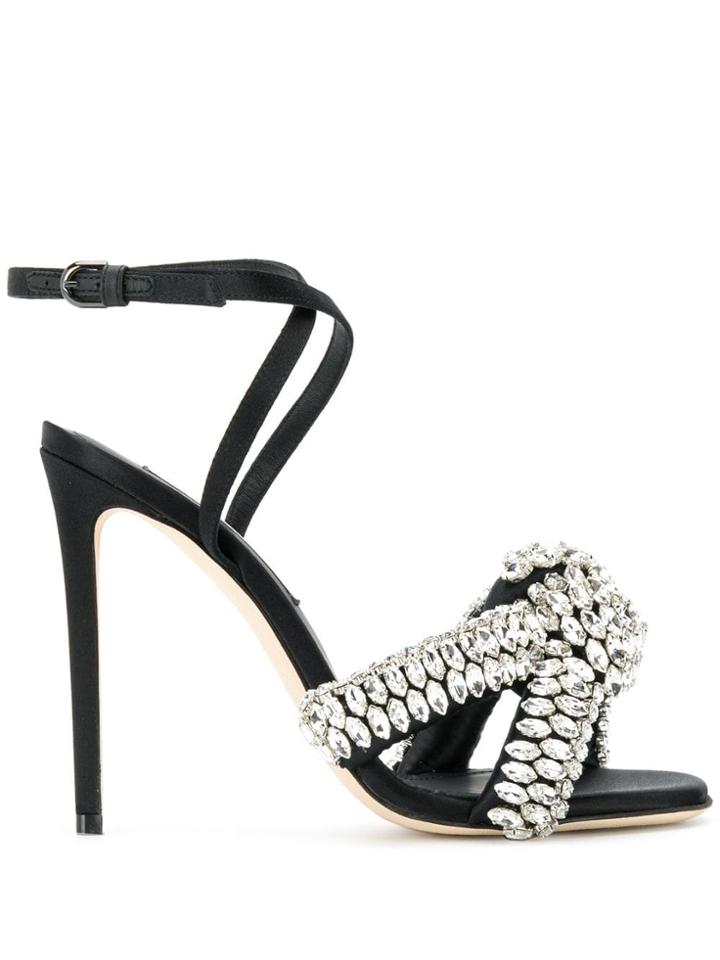 Marco De Vincenzo Embellished Open-toe Sandals - Black