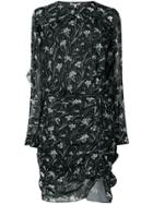 Veronica Beard Floral Print Mini Dress - Black
