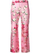 F.r.s For Restless Sleepers Cropped Floral Trousers - Pink & Purple