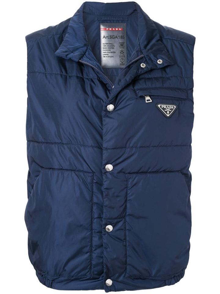 Prada Pre-owned Sleeveless Jacket - Blue