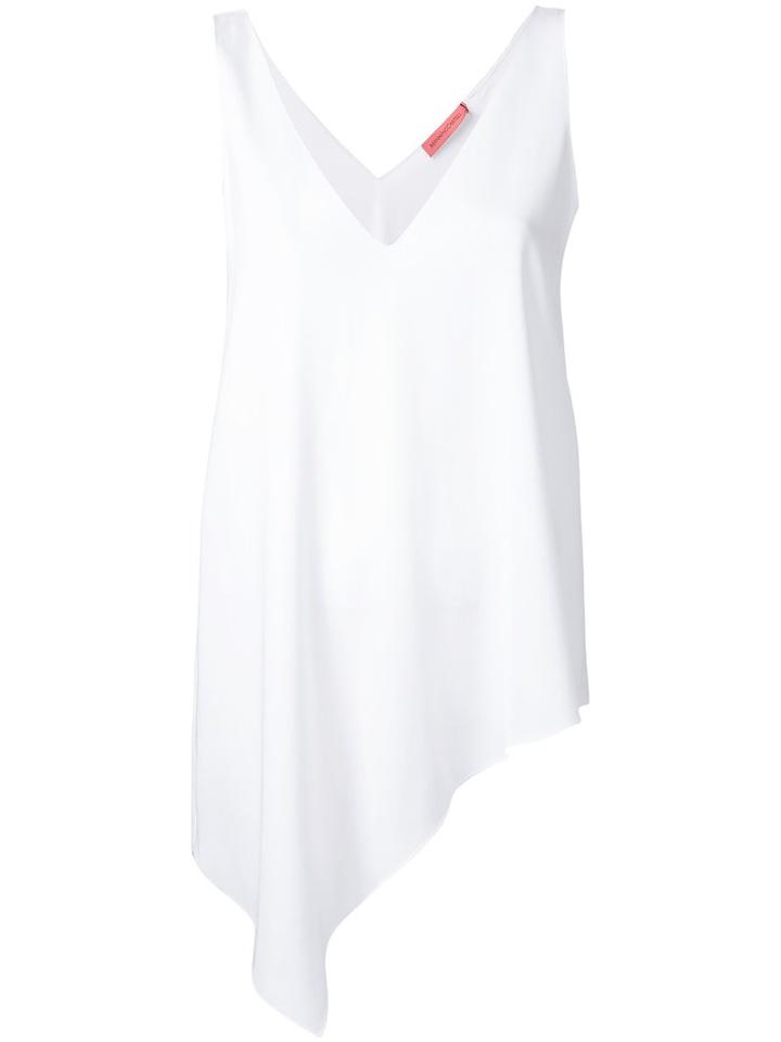 Manning Cartell Asymmetric V-neck Tank, Women's, Size: 12, White, Spandex/elastane/viscose