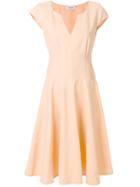 Moschino Vintage Cap Sleeves Flared Dress - Yellow & Orange