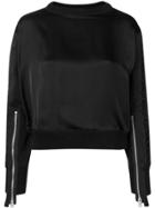 Diesel Zipped Sleeve Jumper - Black