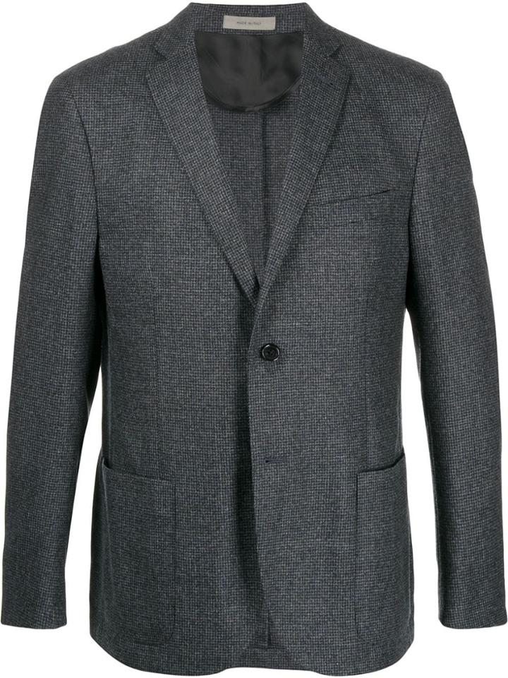 Corneliani Checked Slim-fit Blazer - Blue