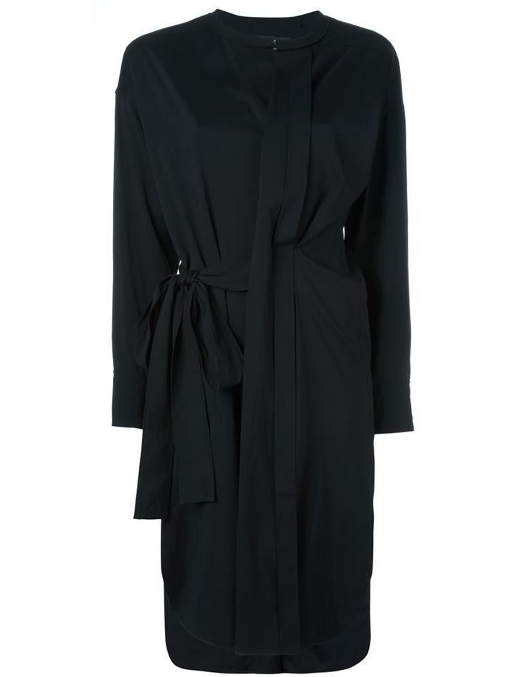 Isabel Marant Wrap Dress, Women's, Size: 40, Black, Silk/virgin Wool/spandex/elastane