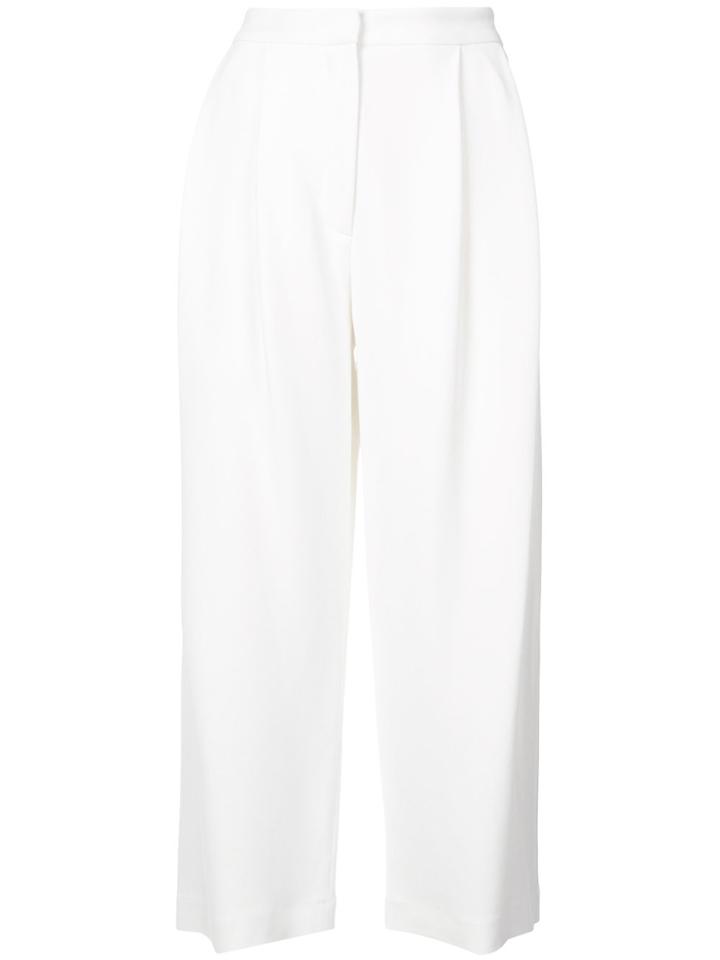 Adam Lippes Cropped Relaxed Trousers - White