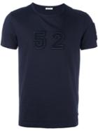 Moncler Number Patch T-shirt, Men's, Size: Small, Blue, Cotton