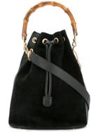 Gucci Vintage Bamboo Line Handbag - Black