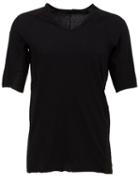 The Viridi-anne V Neck T-shirt, Men's, Size: 3, Black, Cotton