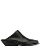 Ann Demeulemeester Square Toe Slippers - Black