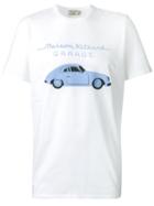 Maison Kitsuné Car Print T-shirt, Men's, Size: Large, White, Cotton