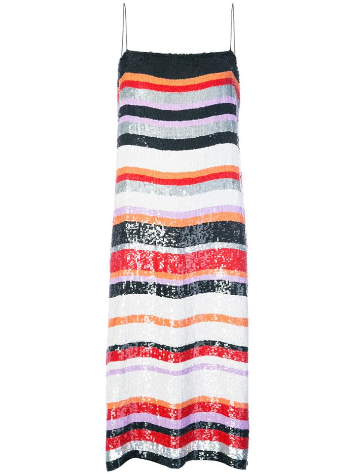 Jeffrey Dodd Striped Sequin Dress - Multicolour