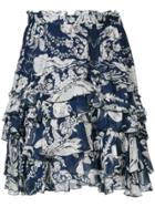 Just Cavalli Floral Print Skirt - Blue