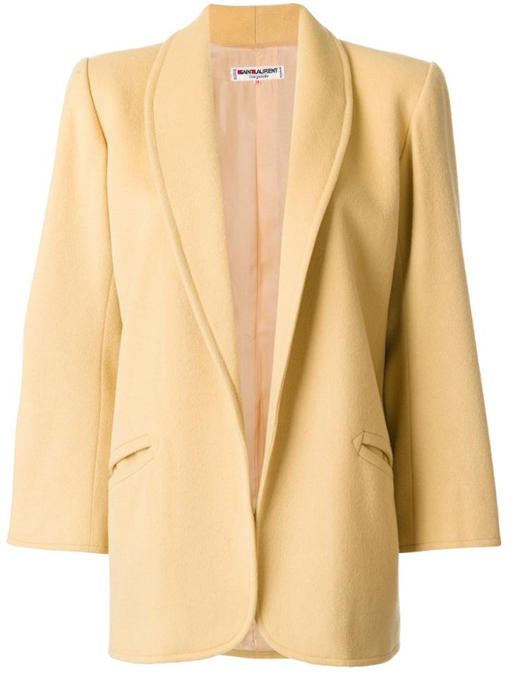Yves Saint Laurent Vintage Open Front Coat - Yellow & Orange