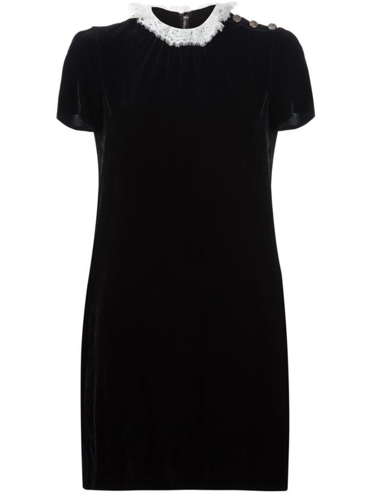 Philosophy Di Lorenzo Serafini Contrasting Lace Collar Dress
