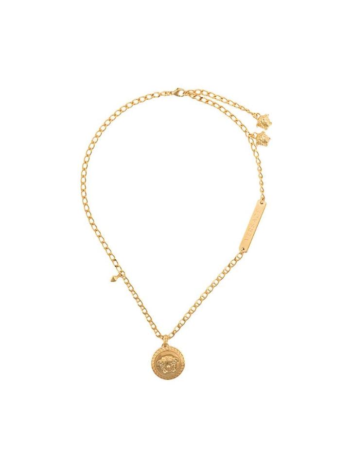 Versace Medusa Pendant Short Necklace - Gold