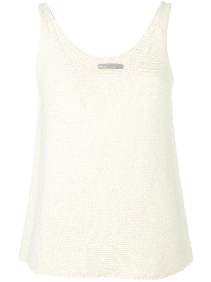 Vince Waffle Knit Tank, Women's, Size: Large, Nude/neutrals, Cotton