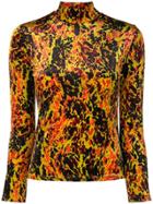 Jean Paul Gaultier Vintage Velvet Printed Top - Yellow & Orange