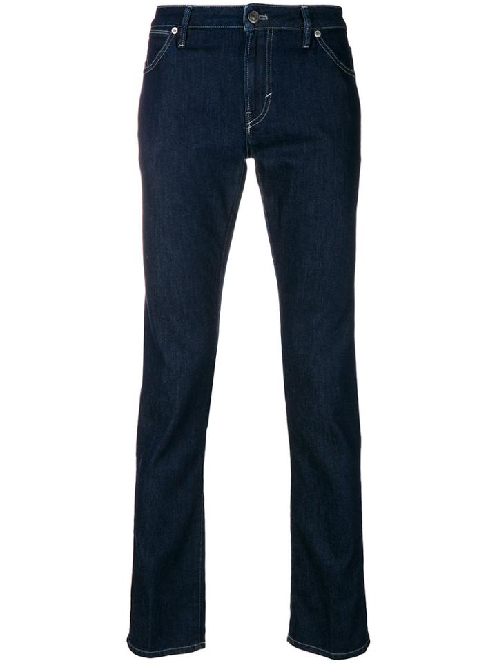 Pt05 Slim-fit Roll Up Jeans - Blue